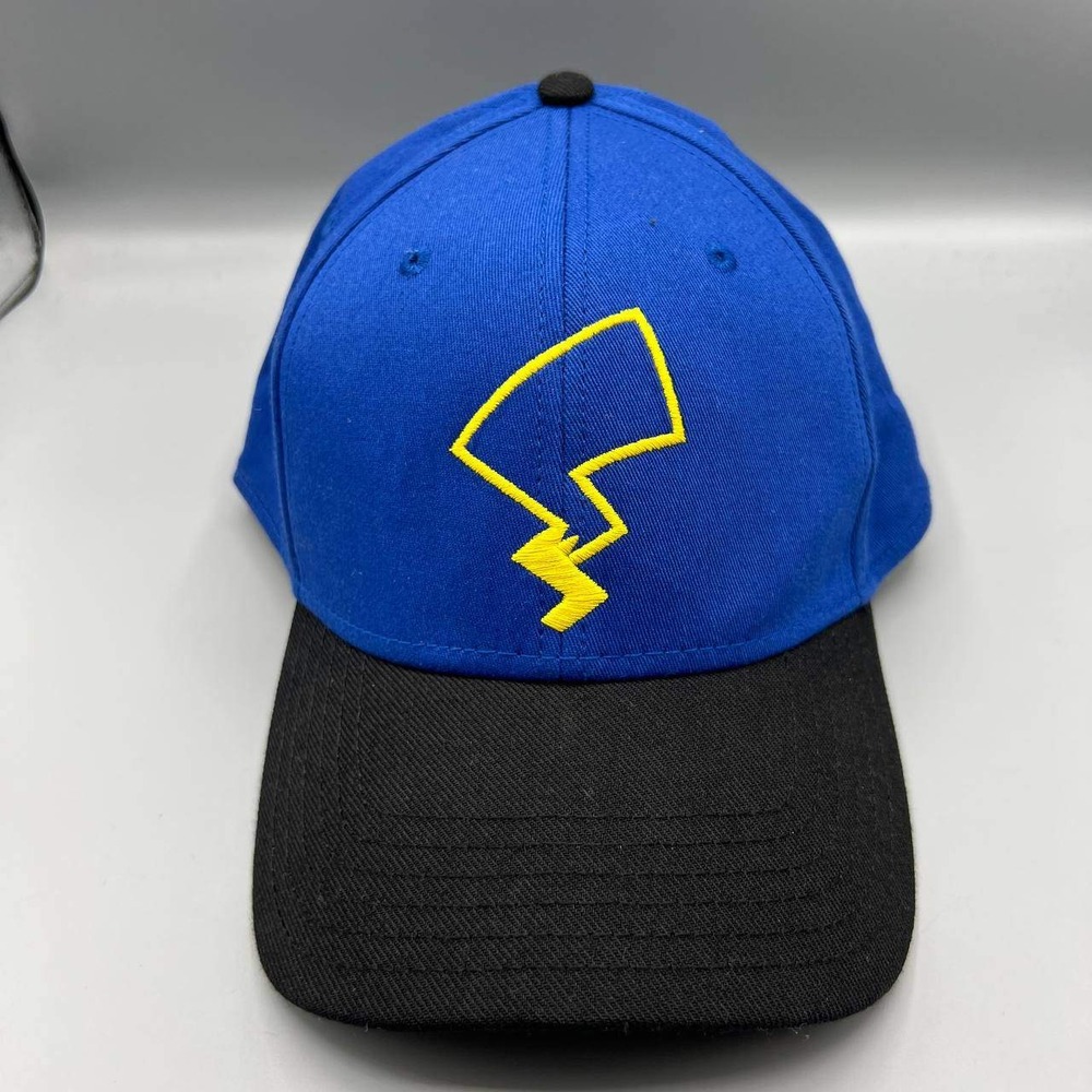 Pikachu‎ Hat Men Blue Black Embroidered Pokemon Snap Back Cap